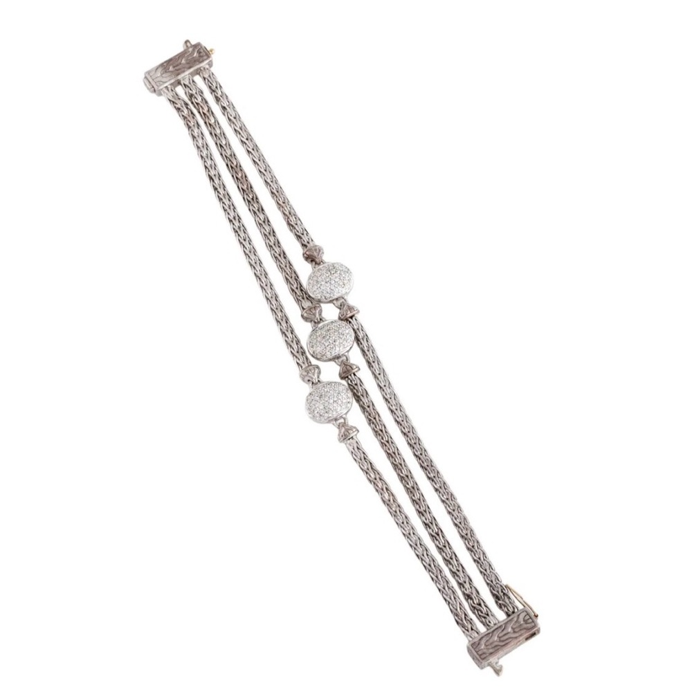 John Hardy Diamond Station Multistrand Bracelet